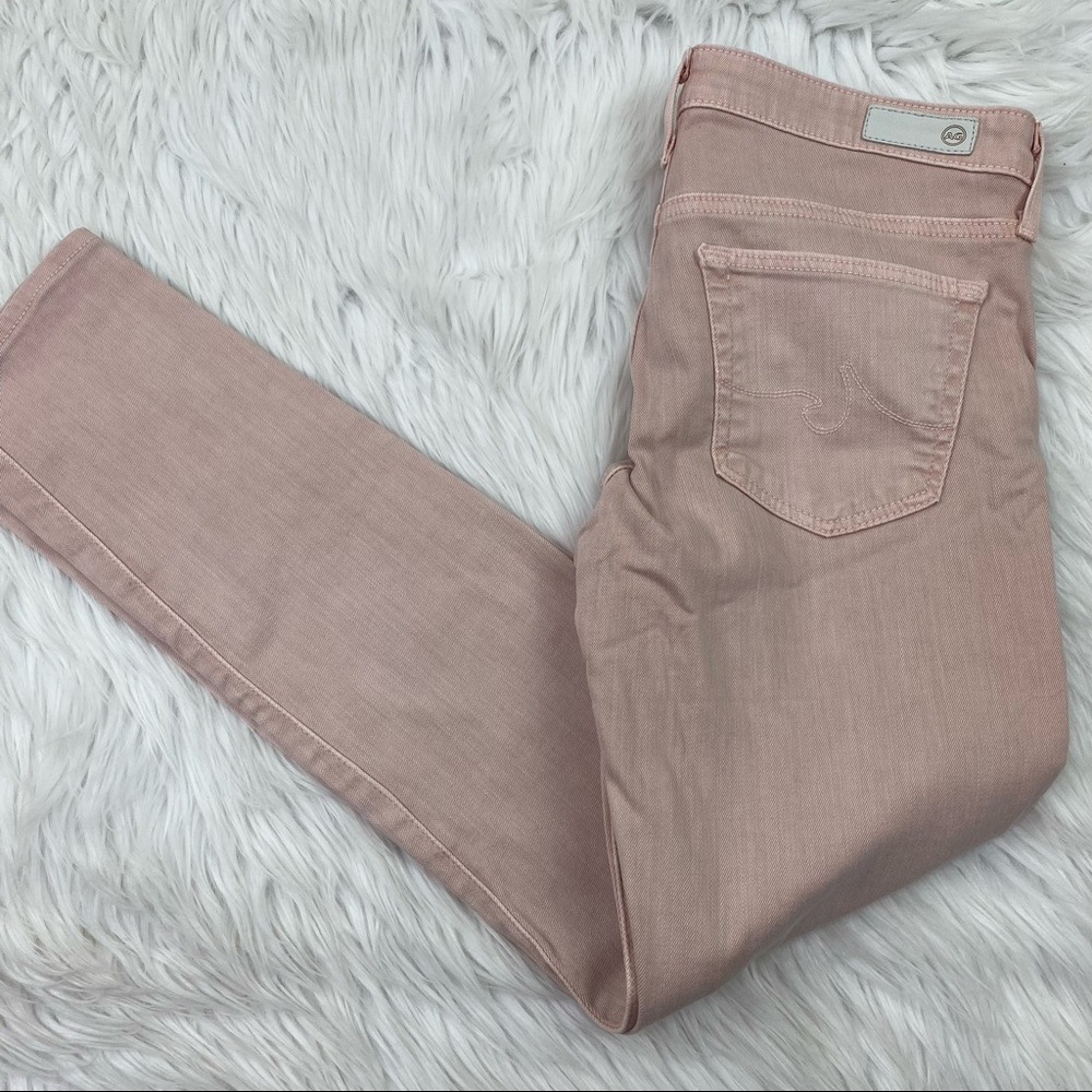AG Adriano Goldschmied Women's The Stevie Ankle Jeans Pale Pink Size 26
